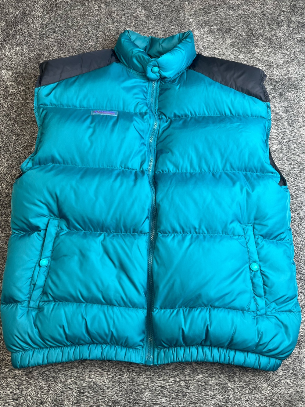 Vintage Columbia Sportswear Teal Down Puffer Vest Mens M